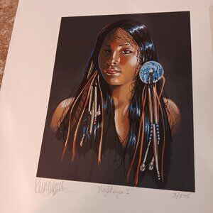 1990 Limited Edition Serigraph Penni Ann Cross "NIGHTEYES:1" With COA 3/275